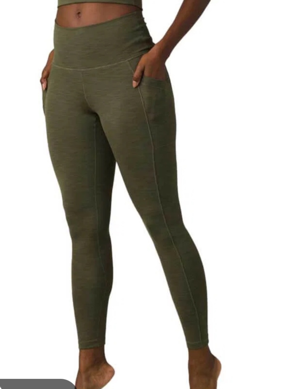 Prana becksa leggings size small olive green color